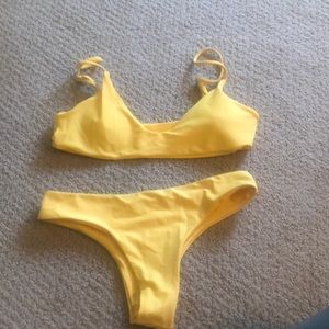Yellow zaful bikini size small never worn